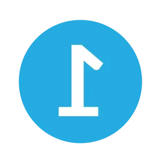 icon of a blue circle with a white number 1 in the center